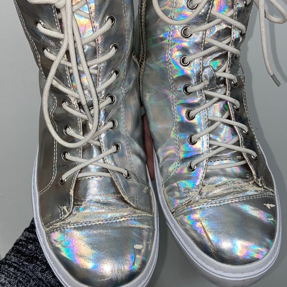 Jeffrey Campbell Ziggy hologram high tops Size 8 - Picture 2 of 5